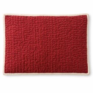 Pottery Barn Standard Sham Pillow Cover Red Pick Stitch Quilted 1 Piece